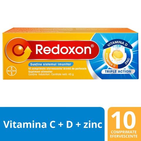 Redoxon Triple Action - comprimate efervescente pentru adulți, pentru o imunitate puternică