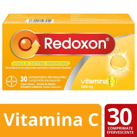 Redoxon Vitamina C - comprimate efervescente cu aromă de lămâie, pentru funcționarea normală a sistemului imunitar