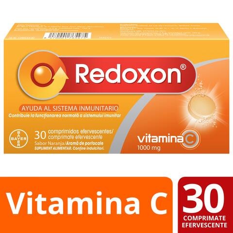 Redoxon Vitamina C - comprimate efervescente cu aromă de portocală, pentru funcționarea normală a sistemului imunitar